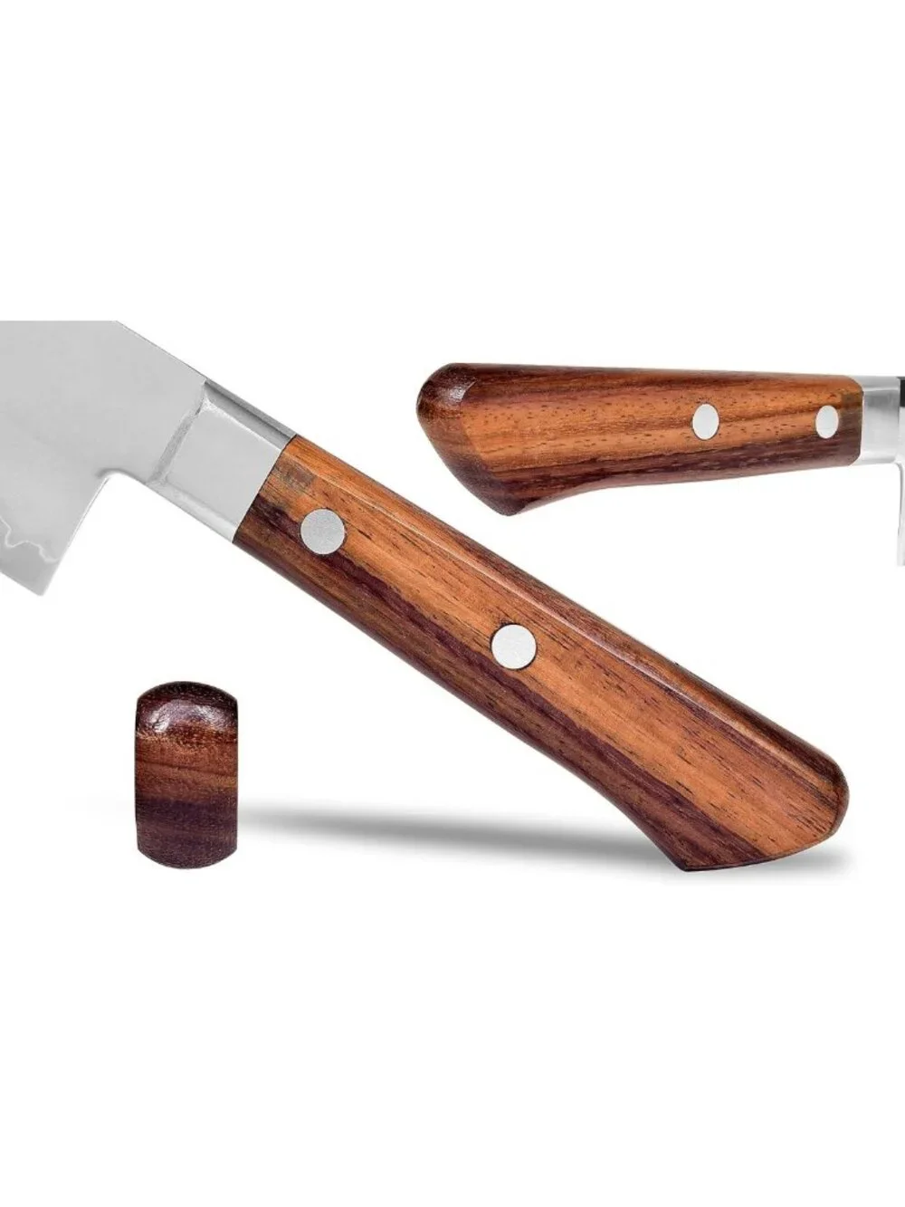 Stainless Steel Japanese Petty Paring Knife with Rosewood Handle - 4.7” Blade